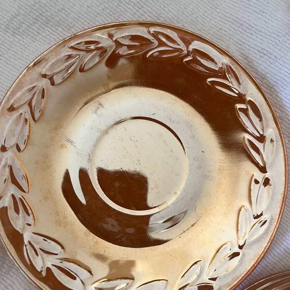 Vintage fire king saucers